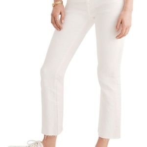 Madewell Cali Demi Boot White Jeans Size 25